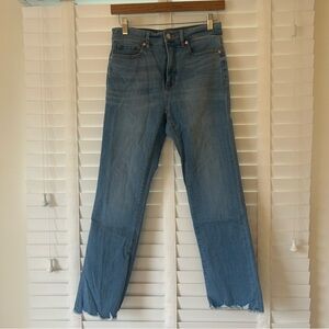 LOFT Cropped Jeans Kick Crop Frayed Hem Size 26